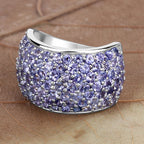 4.22 Carat Genuine Tanzanite .925 Sterling Silver Ring