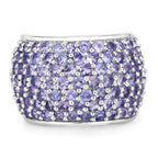 4.22 Carat Genuine Tanzanite .925 Sterling Silver Ring