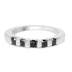 0.50 Carat Genuine Black Diamond .925 Sterling Silver Ring