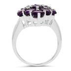 6.78 Carat Genuine Amethyst .925 Sterling Silver Ring