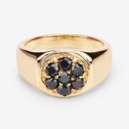0.91 Carat Genuine Black Diamond .925 Sterling Silver Ring