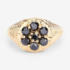 0.91 Carat Genuine Black Diamond .925 Sterling Silver Ring