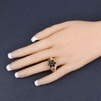 0.91 Carat Genuine Black Diamond .925 Sterling Silver Ring