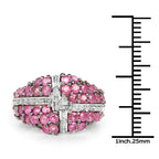 14K Yellow Gold Plated 1.70 Carat Genuine Ruby .925 Sterling Silver Ring