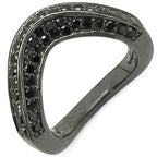 1.02 Carat Genuine Black Diamond .925 Sterling Silver Ring