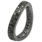 1.11 Carat Genuine Black Diamond .925 Sterling Silver Ring