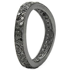 1.11 Carat Genuine Black Diamond .925 Sterling Silver Ring