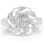14K Yellow Gold Plated 0.28 Carat Genuine White Diamond .925 Sterling Silver Ring