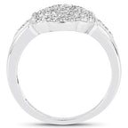 14K Yellow Gold Plated 0.29 Carat Genuine White Diamond .925 Sterling Silver Ring