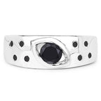 0.59 Carat Genuine Black Diamond .925 Sterling Silver Ring