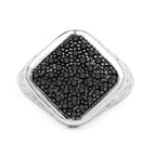 0.54 Carat Genuine Black Diamond .925 Sterling Silver Ring
