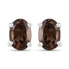 3.14 Carat Genuine Smoky Quartz .925 Sterling Silver Jewelry Set