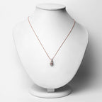 1.98 Carat Genuine Morganite and White Topaz .925 Sterling Silver 3 Piece Jewelry Set (Ring, Earrings, and Pendant w/ Chain)