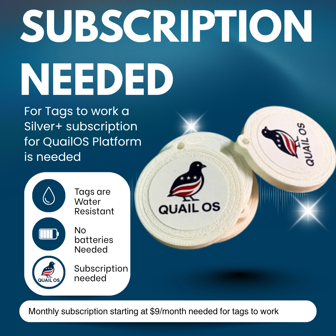 NFC Mounts for QuailOS Tap and Track (Wall / Cage) 4 Count - Subscription needed to operate